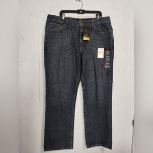 Lee Men's Relaxed Fit Dark Blue Jeans (42X32)